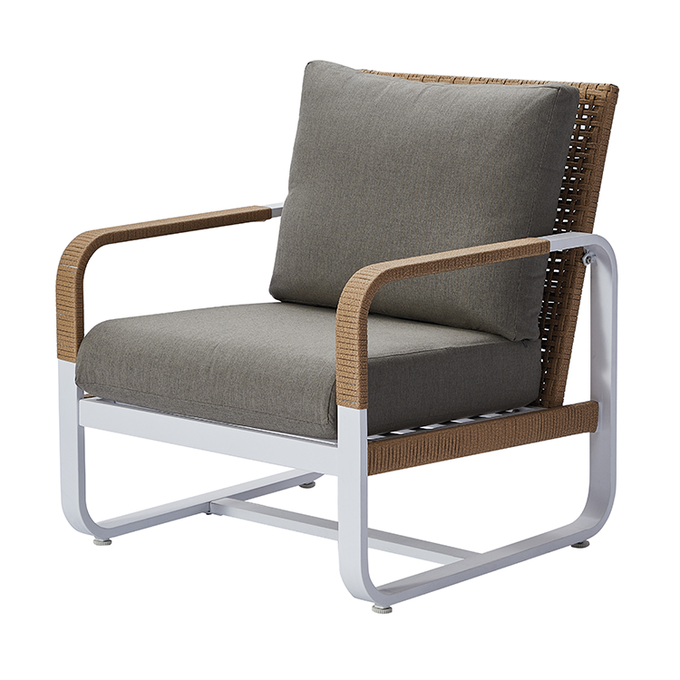 5-Seater Waterproof Low-Maintenance Aluminum Modern Outdoor Patio Sofa Set with Cushions and Coffee Table