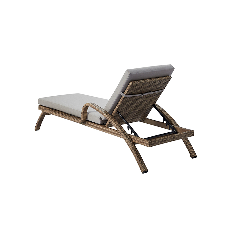 Premium PE Rattan Adjustable Lounge Chair High Quality Wicker Poolside Sun Chaise for Patio and Garden Relaxation
