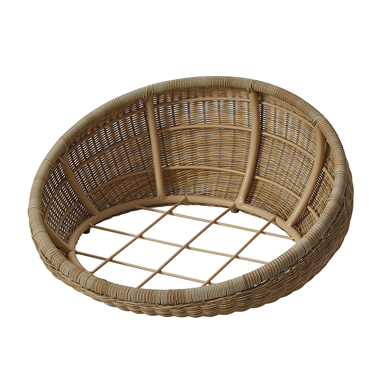 Lightweight Durable PE Rattan Outdoor Cat Bed with Cushion