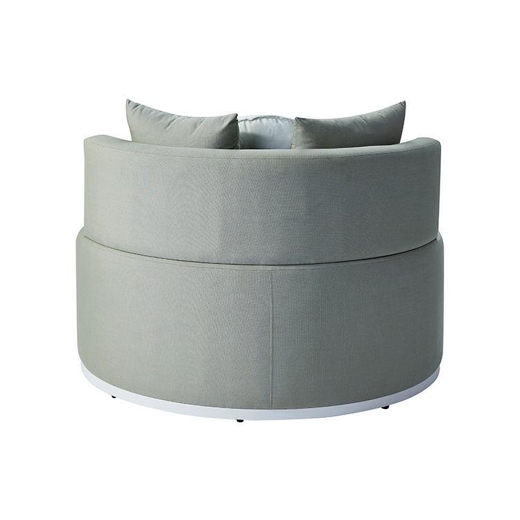 Modern Stylish Durable Outdoor Seating Round Chaise Contemporary Outdoor Lounge Chair with Backrest