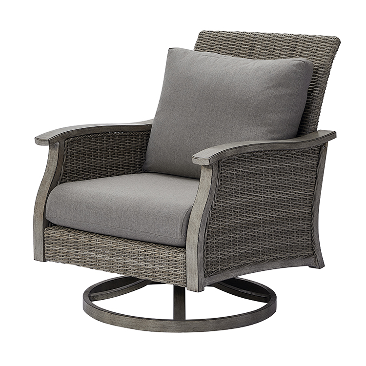 Durable Luxury PE Wicker Aluminum Garden Couch Set with Waterproof Cushions