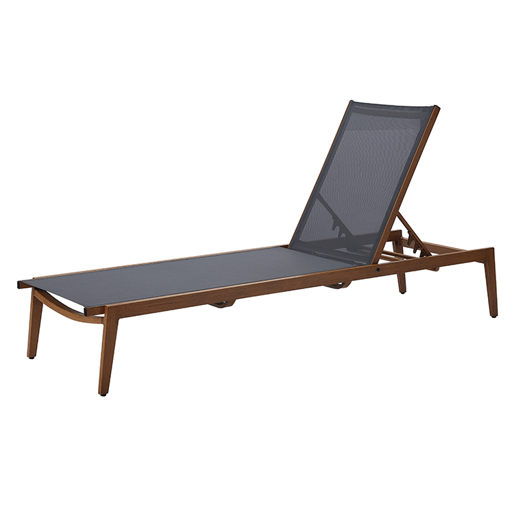 Premium Coastal Style Aluminum Chaise Patio Adjustable Chaise Lounge with Rust-Proof Frame