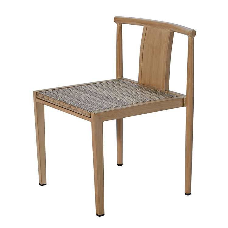 2-Seater All-Weather Outdoor Restaurant Terrace Dining Table and Chairs Set with Aluminum Frame