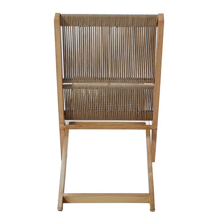 Scandinavian-Inspired Contemporary Outdoor Folding Chair with Rustproof Aluminum Frame and Rope Design