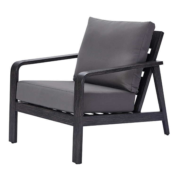 Contemporary Weatherproof Aluminum Patio Conversation Sofa Set with Fire Pit Table