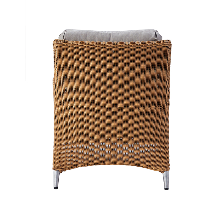 Modern Outdoor Furniture Rustproof Aluminum Frame Handwoven Wicker Balcony Patio Chair