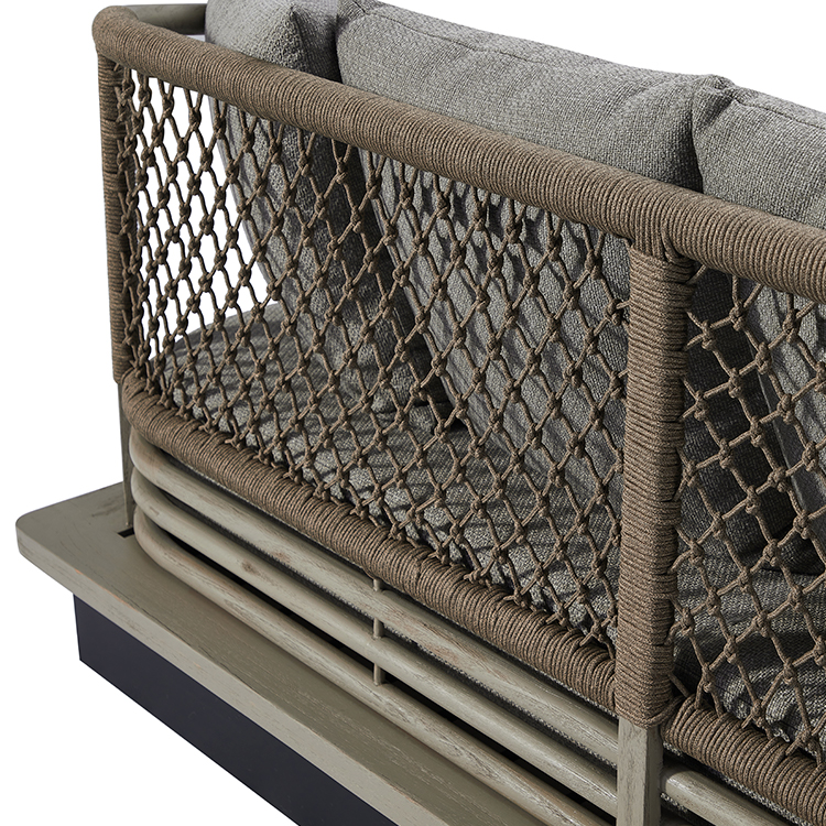 Luxury Modern Design Patio Aluminum Garden Rope Outdoor Sofa Set