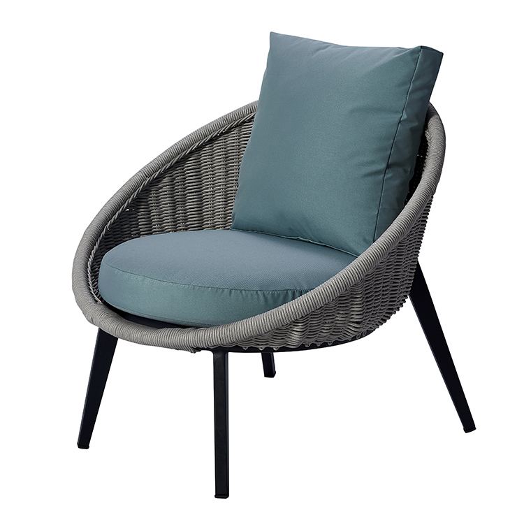 Space-Saving Modern Coastal Outdoor Furniture Set All-Weather Comfortable Patio Sofa and Coffee Table Combo for Garden
