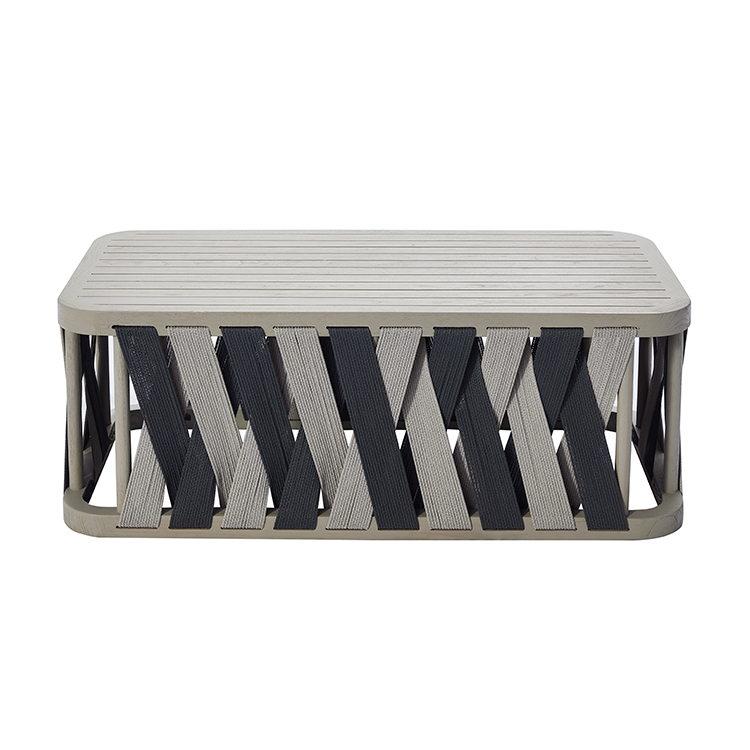 Elegant Coastal Terrace Weather-Resistant Woven Strap Modern Outdoor Sofa Set Suitable for All Weather Conditions