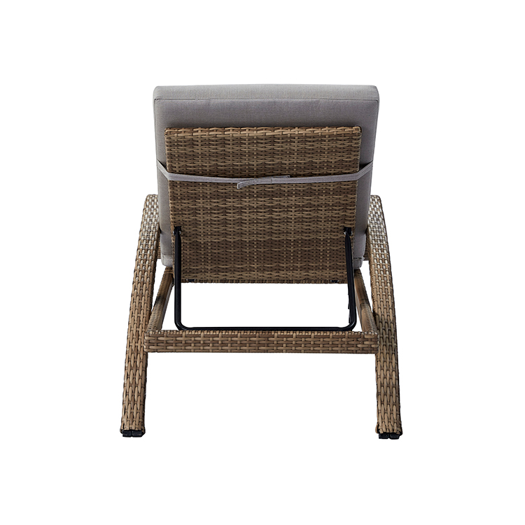 Premium PE Rattan Adjustable Lounge Chair High Quality Wicker Poolside Sun Chaise for Patio and Garden Relaxation