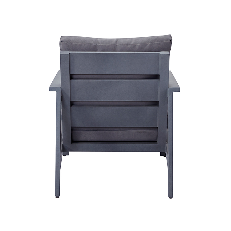 All-Weather Luxury Deep Seating Outdoor 5-Seater Aluminum Chat Sofa Set with Fire Pit