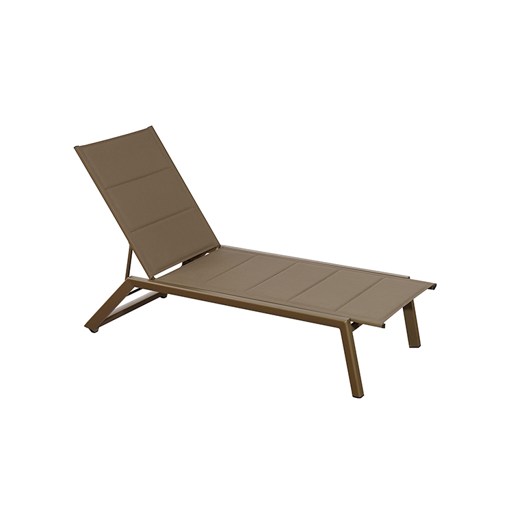 UV-Resistant Aluminum Lounger Modern Poolside Chaise Lounge