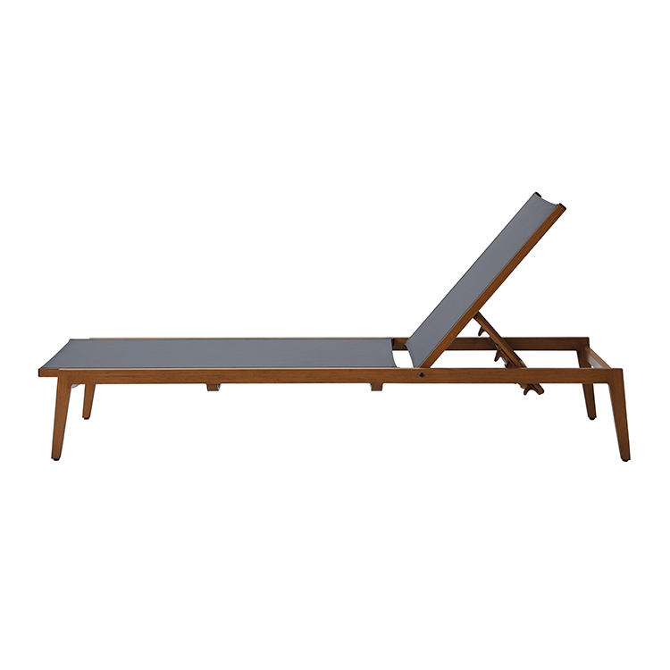 Premium Coastal Style Aluminum Chaise Patio Adjustable Chaise Lounge with Rust-Proof Frame