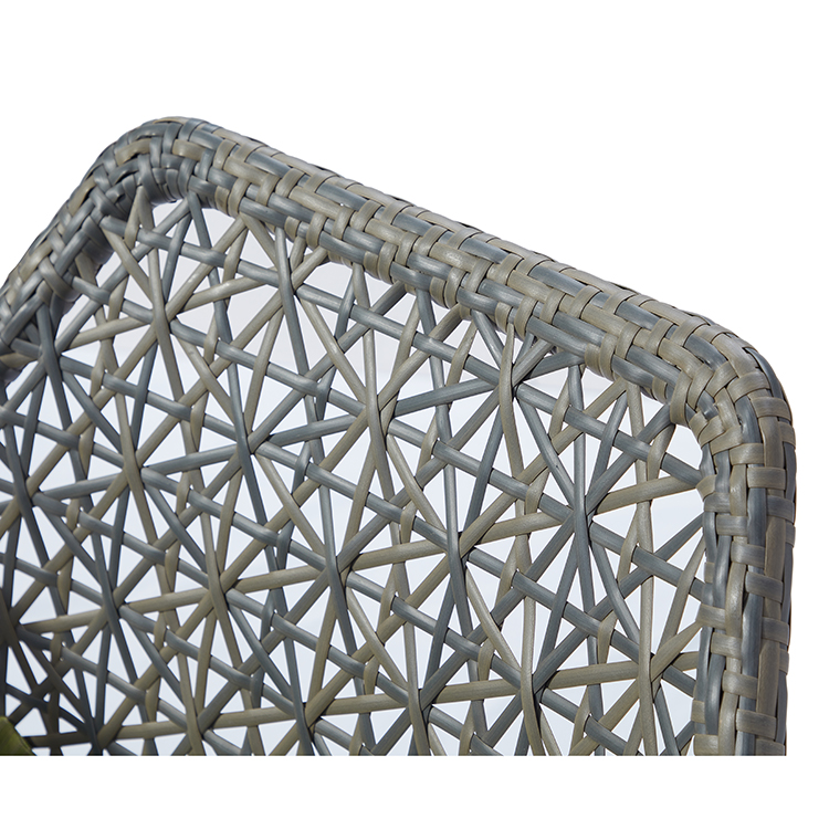 Nordic Style Comfortable Wicker Aluminum Weatherproof Garden Seating PE Woven Outdoor Rattan Chair with Cushion
