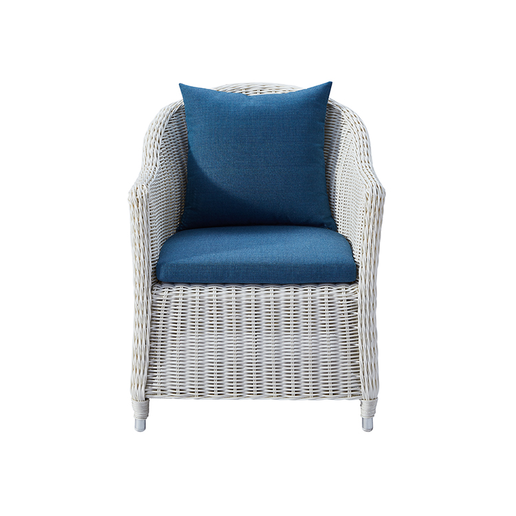Mediterranean Style Versatile White PE Rattan Patio Couch Weatherproof Outdoor Wicker Sofa Set for Balcony and Terrace