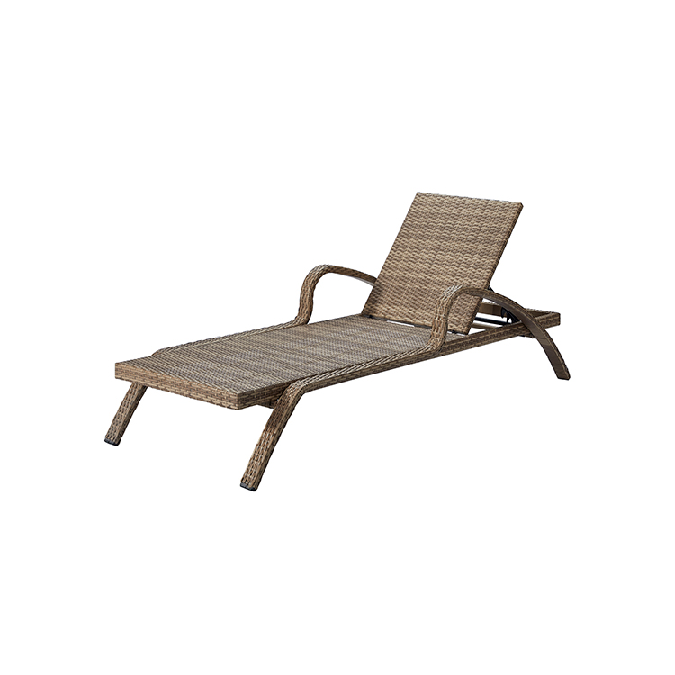 Premium PE Rattan Adjustable Lounge Chair High Quality Wicker Poolside Sun Chaise for Patio and Garden Relaxation