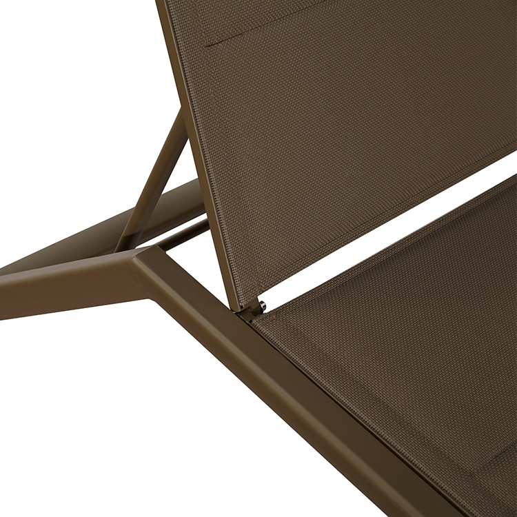 UV-Resistant Aluminum Lounger Modern Poolside Chaise Lounge