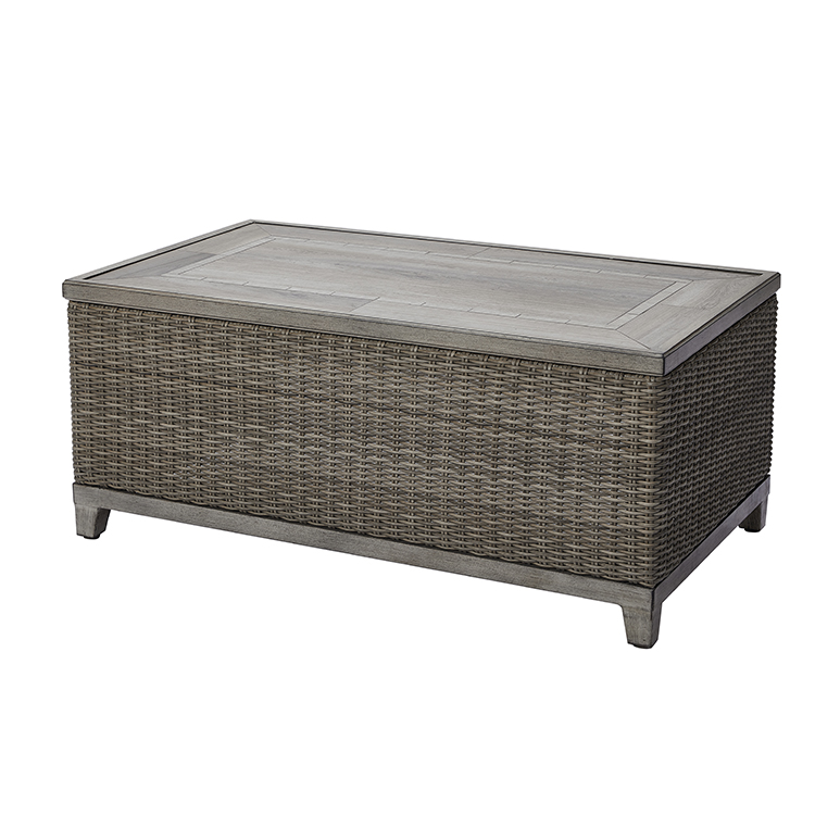 Durable Luxury PE Wicker Aluminum Garden Couch Set with Waterproof Cushions