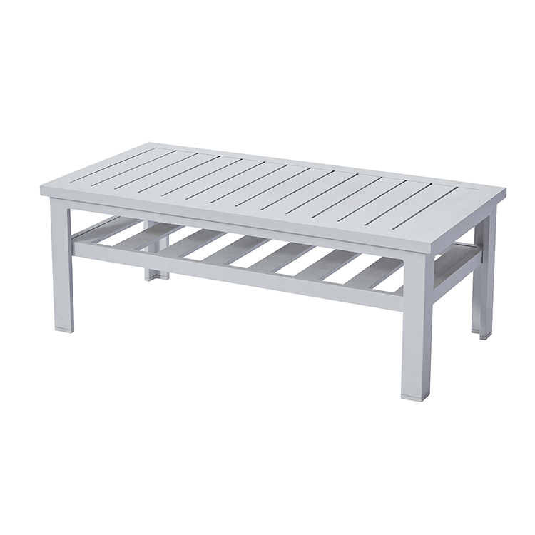 Scandinavian-Inspired Waterproof Metal Frame Outdoor Seating Patio Aluminum Sofa Set with Black Cushions