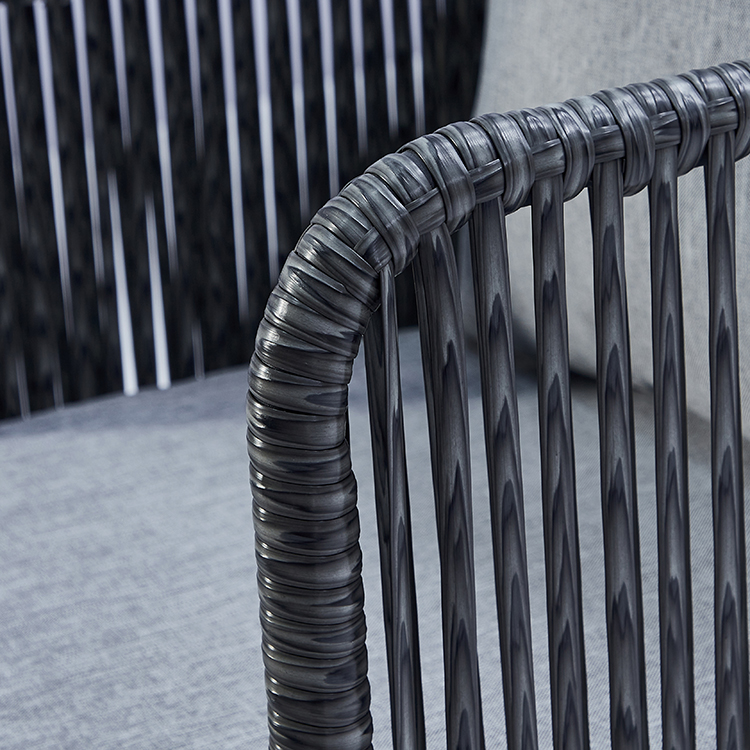 Modern Rust-Resistant Aluminum Frame Weatherproof Handwoven Wicker Garden Leisure Chair