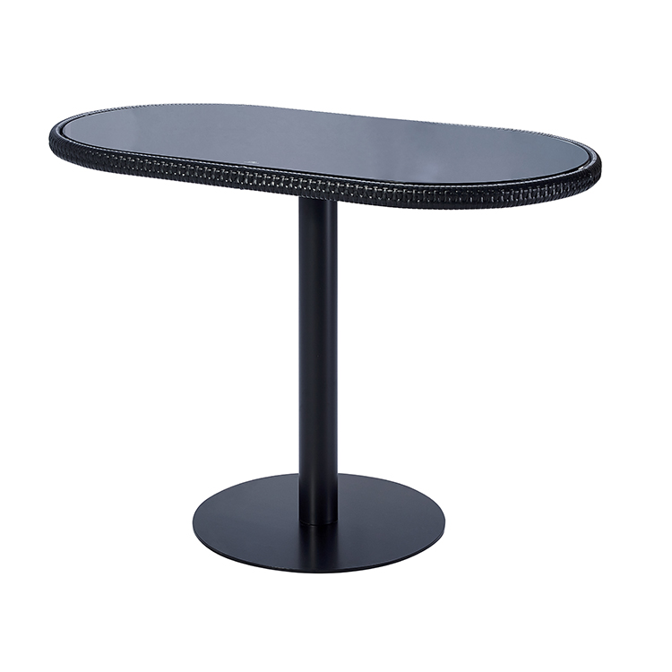 Versatile Space-Saving Outdoor Bistro Dining Furniture Compact Balcony Café Table and Wicker Chairs Set