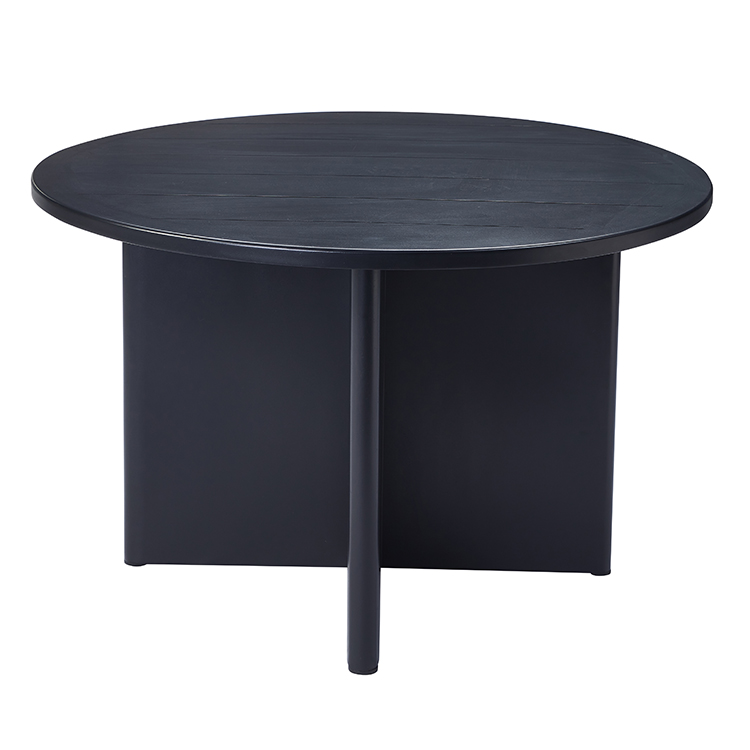 Resort Style Outdoor Patio Thick Rope Seat Round Dining Table and Chairs Set for 4 with Aluminum Frame