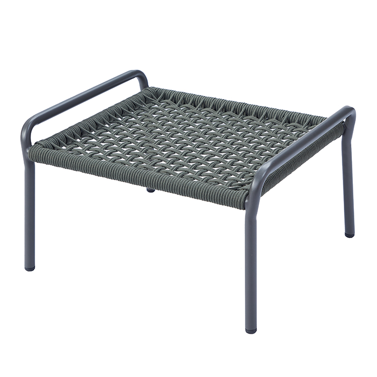 All-Weather Durable Outdoor Seating Set Balcony Patio Woven Rope Chair Furniture with Ottoman