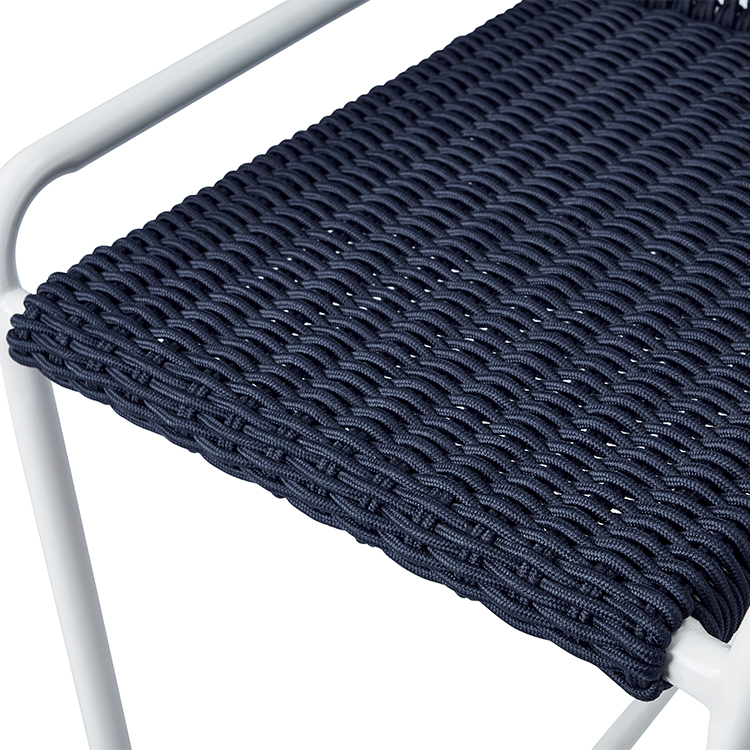 Comfortable Space-Saving Garden Lounge Stool Furniture Handwoven Rope Outdoor Bar Chair