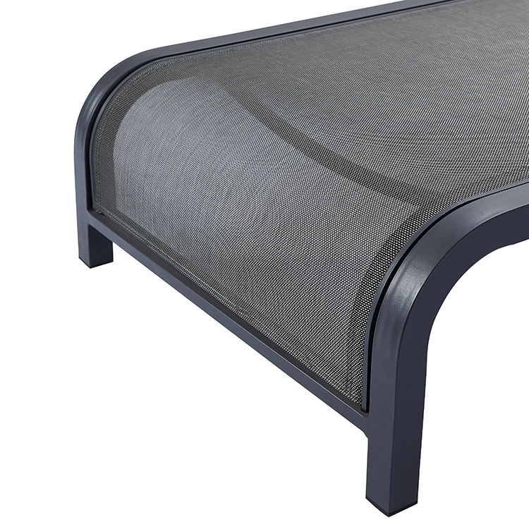 Outdoor Chaise Lounge Furniture Contemporary Aluminum Poolside Sun Lounger with Adjustable Back