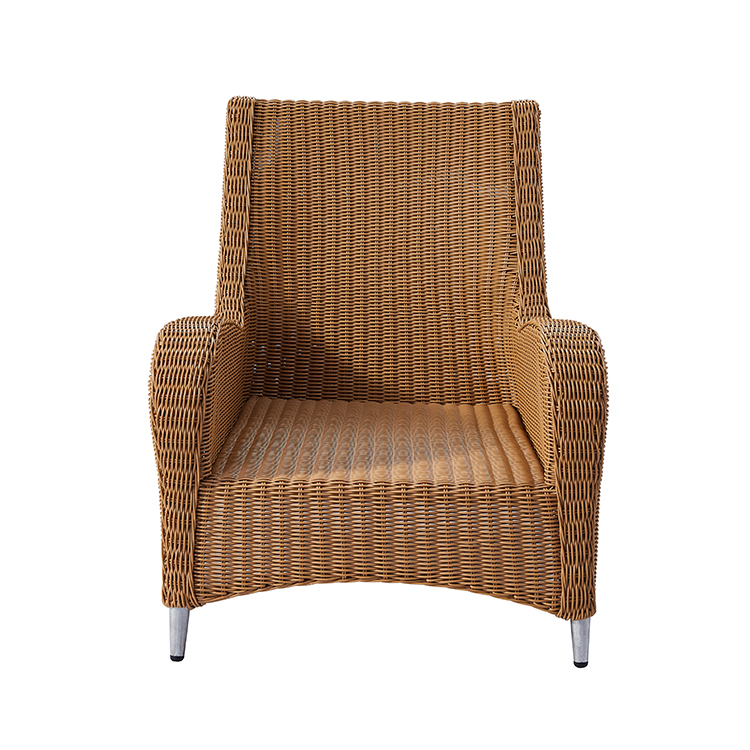 Modern Outdoor Furniture Rustproof Aluminum Frame Handwoven Wicker Balcony Patio Chair