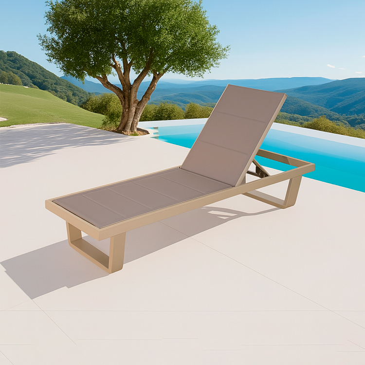 Designer Garden Furniture Contemporary Outdoor Poolside Adjustable Reclining Chaise Patio Chairs  Lounge