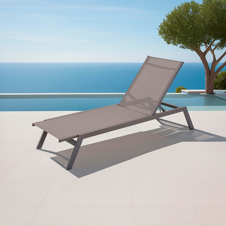 All-weather Patio Exterior Furniture Adjustable Poolside Sun Lounger Chaise Garden Chair