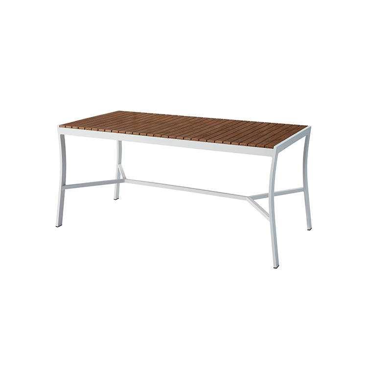 5-Piece Weather-Resistant Aluminum Contemporary Outdoor Patio Garden Dining Set With Wooden Armrests