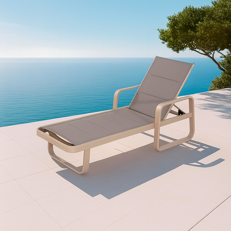 Weather-resistant Adjustable Garden Outdoor Recliner Pool Party Sun Lounge Deck Chair