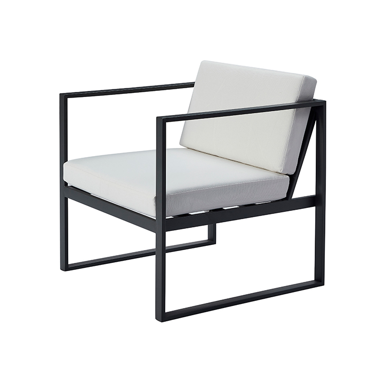 3-Piece Aluminum Frame Weatherproof Outdoor Deck Lounge Chair modern Garden Conversation Seating Set with Side Table