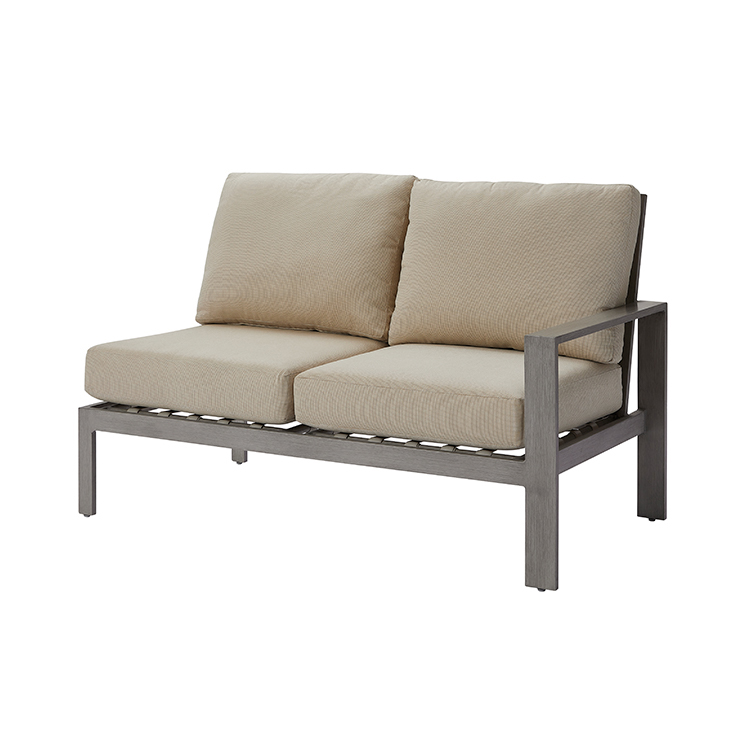 L‑Shaped Minimalist Modular Aluminum Outdoor Seating Group Living Sofas Set