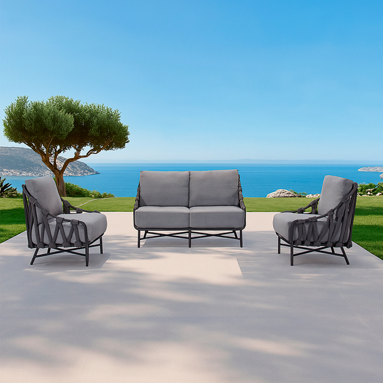 Outdoor Sofa Luxury Courtyard Outdoor Set Patio Furniture Set Aluminum Patio Outdoor Sofa Set Backyard Garden Furniture