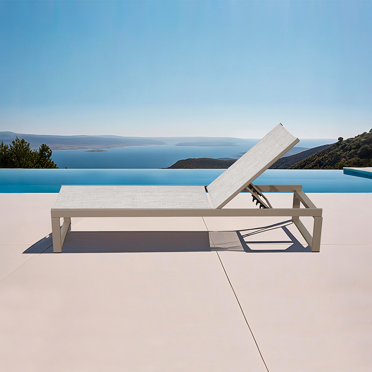 Patio Lounge Furniture Waterproof Beach Reclining Chair Garden Recliner Lounger For Poolside