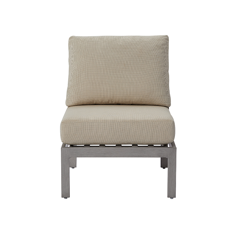 L‑Shaped Minimalist Modular Aluminum Outdoor Seating Group Living Sofas Set