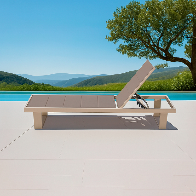 Designer Garden Furniture Contemporary Outdoor Poolside Adjustable Reclining Chaise Patio Chairs  Lounge