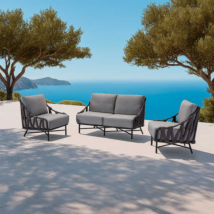 Outdoor Sofa Luxury Courtyard Outdoor Set Patio Furniture Set Aluminum Patio Outdoor Sofa Set Backyard Garden Furniture