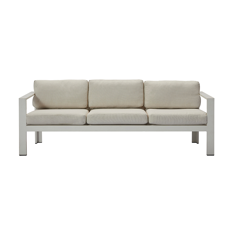 Best Modern New Garden Conversation Furniture Outdoor Patio White Aluminum Sofa Set with Coffee Table on Sale