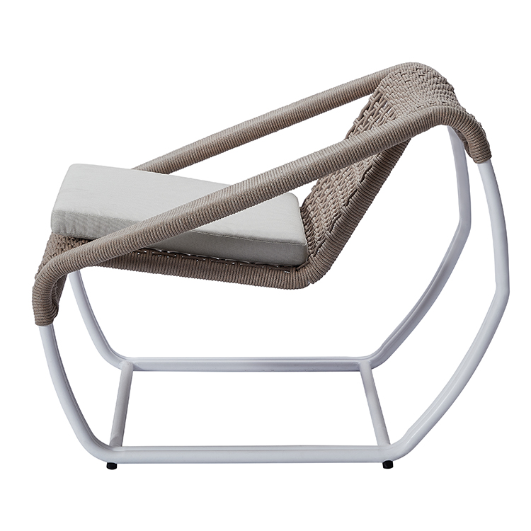 Minimalist Hotel Seating All-weather Outdoor Leisure Rope Weaving Chair