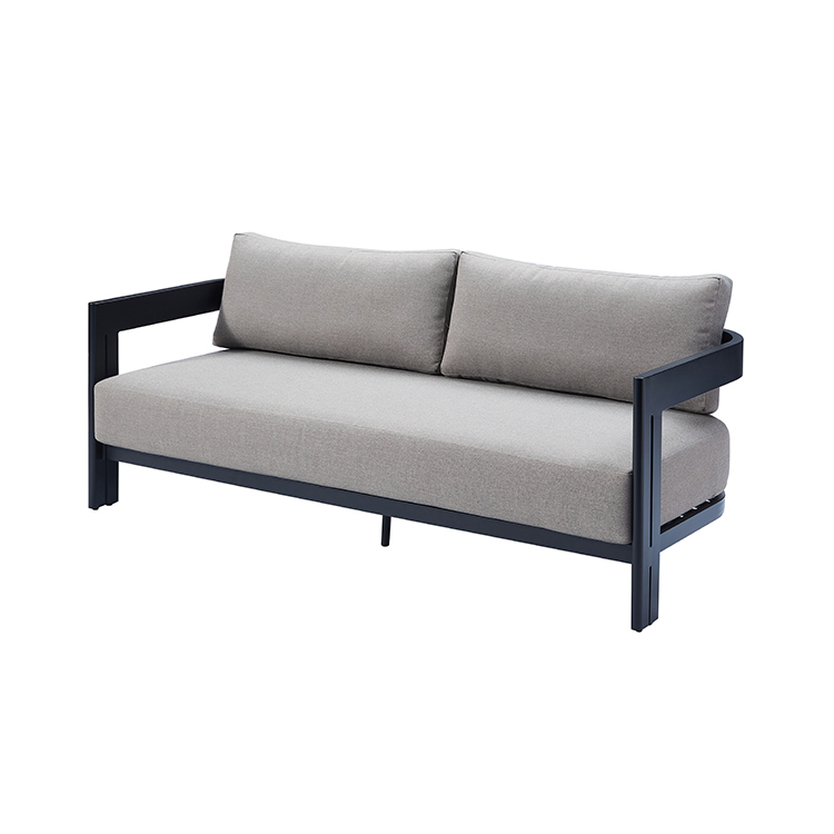 Outdoor Luxury Courtyard Outdoor Patio Aluminum Waterproof Footrest Garden Sofa Set With Cushion