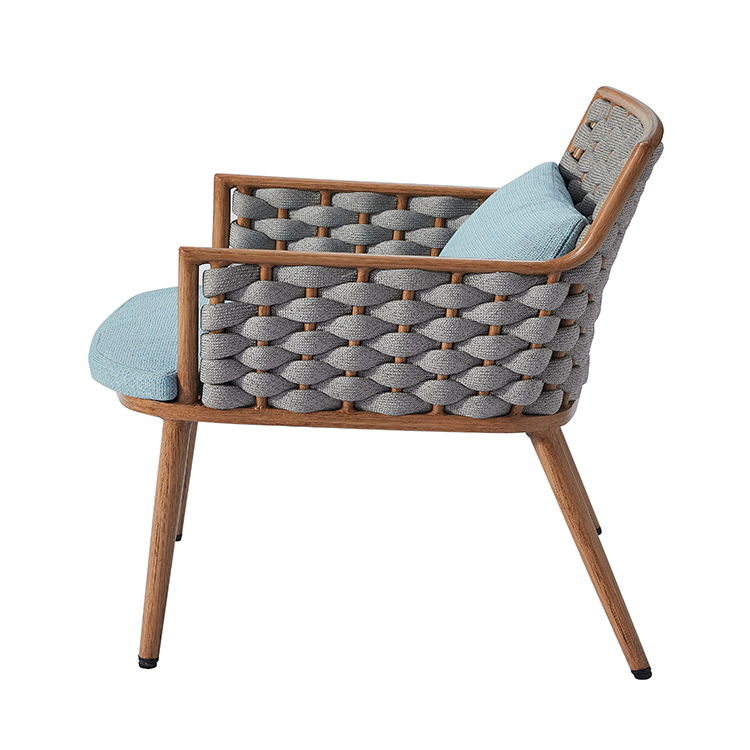 All Weather High Back Thick Outdoor Furniture Garden Set Rope Dinning Chair