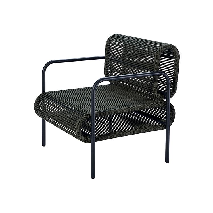 Durable Outdoor Furniture All-Weather Bistro Breathable Woven Rope Dining Chair and Table Set