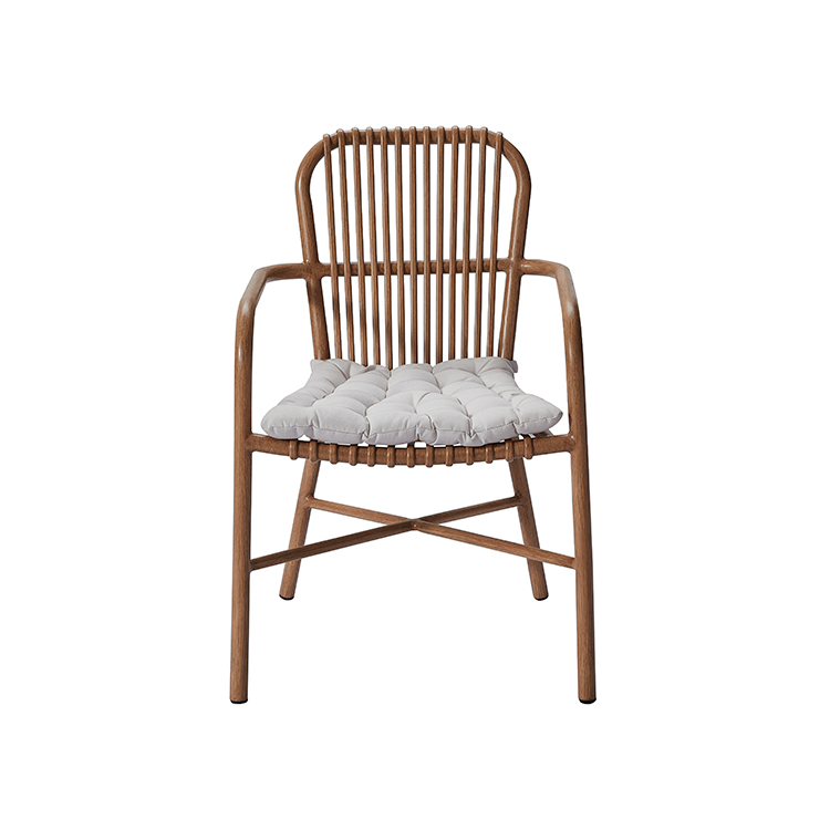 4-Piece Aluminum Frame Weather-Resistant Chair Outdoor Bistro Leisure Seating Set With Round Table