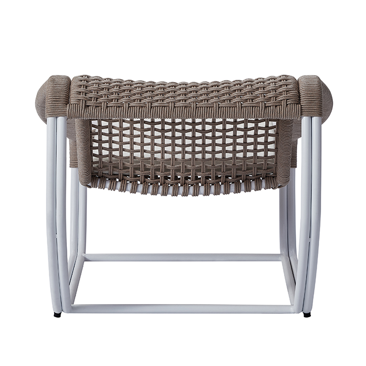 Minimalist Hotel Seating All-weather Outdoor Leisure Rope Weaving Chair