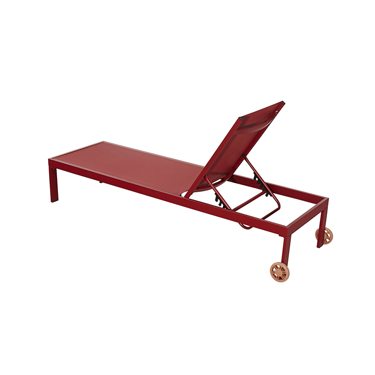 Waterproof Outdoor Poolside Garden Balcony Recliner Lounger Chair Sunbed Aluminum Lounger