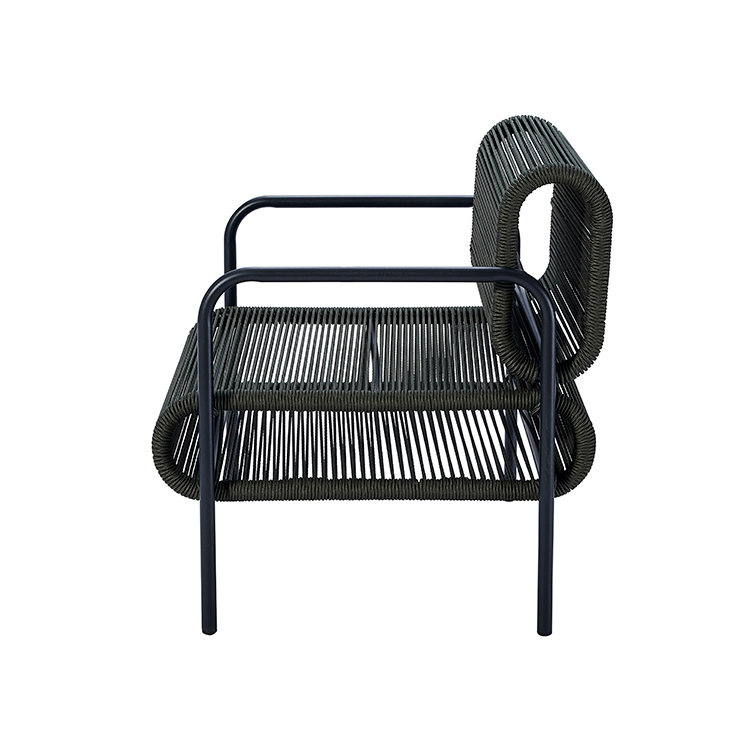 Durable Outdoor Furniture All-Weather Bistro Breathable Woven Rope Dining Chair and Table Set